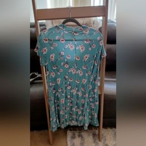 Blue dress with cutout in front